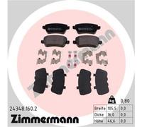 ZIMMERMANN Plaquettes De Frein Ensemble De Plaquettes Arrière Pour Fiat Croma