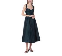 Zimmermann - Rebellion Drape Midi Dress - Femme - Robes - Vert - Taille: 38 FR