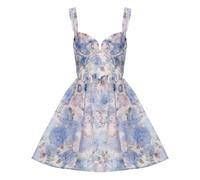 Zimmermann - Rebellion Drape Mini Dress - Femme - Robes - Multicolore - Taille: 40 FR