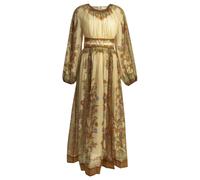 Zimmermann robe longue femme beige en coton et soie - 2