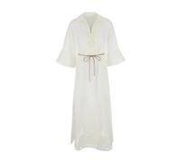 Zimmermann - Robe longue Indra brodée - Femme - Robes - Blanc - Taille: 36 FR