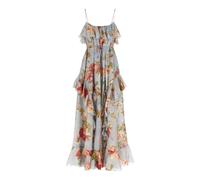 Zimmermann - Robe longue Roselight à volants - Femme - Robes - Multicolore - Taille: 34 FR