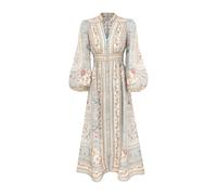 Zimmermann - Robe mi-longue Roselight à décolleté plongeant - Femme - Robes - Multicolore - Taille: 38 FR