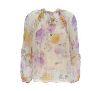 Zimmermann - Ruffled Gathered Blouse - Femme - Blouses et Chemises - Multicolore - Taille: 42 FR