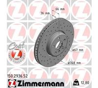 ZIMMERMANN 150.2936.52 Disque de frein
