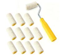 Zimoer 13 Pièces Set de Mini Rouleaux de Peinture, Petit Rouleau de Mousse 5cm, Rouleaux en Mousse pour Peinture Murale, avec Manche pour Revêtement, Bricolage et Décoration Intérieure