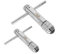 Zimoer 2Pcs Clés à Tarauds à Rochet liquet à Poignée en T Réglable Support de Robinet à Cliquet iletage pour Porte-Taraud Taraudage Manuel pour Tarauds Métriques M3-M8 M5-M12