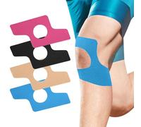 Zimoer 4 Pièces Bandes de Kinésiologie Prédécoupées pour Genoux, Bande Athlétique élastique, Tape de Kinesiologie Imperméables pour Genoux, épaules, Chevilles, Poignets, pour Le Fitness, Le Cyclisme