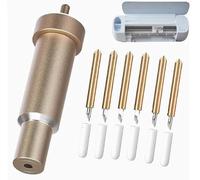 Zimoer 6 Pièces Lame de Remplacement à Pointe Fine,Lames à Pointe Fine de Qualité Supérieure pour Cricut Maker,Maker3,Air3,Air2,Airone,Explore3 Lames De Découpe Fine 30/45/60°Degrés Or