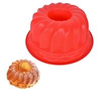 Zimoer Moule à Kouglof, Ø 23cm, Moule à Gâteau Cannelé, Moule à Brioche en Silicone, Kougelhopf Moule, Moule Savarin Antiadhésif, Résistant Chaleur, Pour Gâteaux, Gelée, Donut (Rouge)