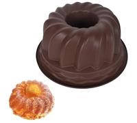 Zimoer Moule à Kouglof, Ø 23cm, Moule à Gâteau Cannelé, Moule à Brioche en Silicone, Kougelhopf Moule, Moule Savarin Antiadhésif, Résistant Chaleur, Pour Gâteaux, Gelée, Donut (Café)