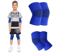 Zimoer Protège-bras deVolleyball et Genouillères de Volleyball, Souple Genouillère et Coudière pour Enfant, Protections de Comprenant pour le Cyclisme, Volleyball, le Basket-Ball (Bleu)