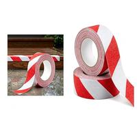 Zimoer Ruban Antidérapant Sécurité,2 Pièces Bande Antidérapante Adhésive Pour Escaliers,50mm x 10m,Rouge/Blanc,Rubans D'avertissement, Marquage De Sécurité Pour Ruban Escaliers Averissement,Marches