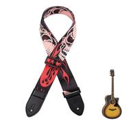 Zimoer Sangle de Guitare, Sangle de Basse, Bandoulière à Guitare, Sangle de Guitare Réglable avec Extrémité en Cuir, Accessoire de guitare pour guitares acoustiques, classiques, électriques, basses