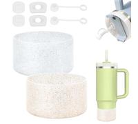 Zimoer Stanley Cup Kit d'Accessoires pour Tasse, comprend 4 Bouchons en Silicone anti-fuite, 2 Couvercles en Paille, 2 Coque en Silicone pour Gobelets Stanley de 1,2L et 850ML, Tasse non incluse