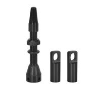 Zimoer Valves Tubeless Françaises, Valves de Vélo Tubeless de Valeur et Capuchons, Adaptateur Valve Vélo Tubeless, Tige de Valve Tubeless, Bouchons de Valve, Tige de Valve Presta Tubeless, Noir, 40mm