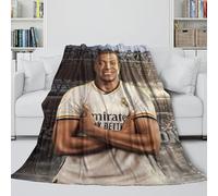 ZIMONJO Mbappe Couverture - Football Plaid Cadeau Anniversaire pour Mari/Petit Ami/Petite Amie - Plaid pour Une Sieste Rapide Lors d'un Après-midi De Farniente 50x60inch(127x152cm)