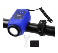 Zimoya BlazeHorn, Cozy Loft Mountain Bikes Electronic Horn Bell, Bicy-cle Horn with Lights, IPX5 Waterproof with USB Rechargeable Horn, Bicy-cle Bell with Large Range Floodlight