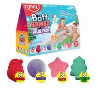 ZIMPLI - 20 x Bombes de Bain de Noël, Coffret Cadeau de Bombes de Bain pour Enfants, Boules effervescentes de Noël, Super Cadeau Amusant pour garçons et Filles de 4 à 9 Ans
