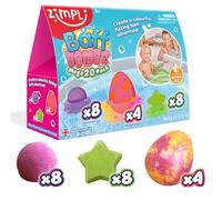 20 x bombes de bain Mega Value Pack de Zimpli Kids, créez une aventure colorée et pétillante dans le bain, coffret cadeau pour enfants, cadeaux d'anniversaire pour garçons et filles, biologique