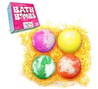 ZIMPLI - 4 x Coffret de bombes de bain, parfait pour hydrater la peau, kit de spa flottant fait à la main, cadeaux d'anniversaire pour les femmes, Vegan Friendly and Cruelty Free