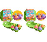 ZIMPLI - 4 x Fizzy Egg Baff Bombz Gift Set, Alternative idéale aux friandises chocolatées de Pâques, Bombe de Bain pétillante pour Enfants, Bombe de Bain colorée et pétillante, Jouet de Bain