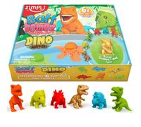 Zimpli Kids 6 x Grandes Bombes de Bain Surprise Dinosaures, 6 Jouets Dinosaures Surprises à l'intérieur ! Cadeau d'anniversaire pour Les Enfants, Jouets de Bain pour garçons et Filles