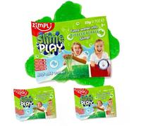 ZIMPLI - 6 x Slime Play Remplisseurs de Sacs de Fête, Vert & Rouge, transforme magiquement l'eau en une boue épaisse et colorée, Cadeaux de fête pour garçons et filles, Remplisseurs de bas de Noël