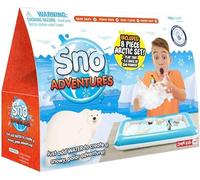 ZIMPLI Aventures de Neige Pack Arctique, 5 utilisations, 8 Figurines arctiques, Plateau de Jeu Gonflable, Ensemble de Jeu sensoriel imaginatif, Jouet de Fausse Neige Artificielle