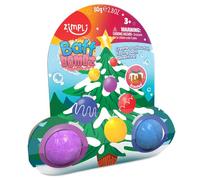 ZIMPLI - Baff Bombz Sapin de Noël sur Carte Cadeau, Cadeau de Noël, Bombes de Bain pour Bas de Noël Garçons & Filles, Fizzers pour Enfants