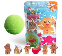 ZIMPLI - Boule de Bain de Noël - Pain d'épice surprise, 1 de 6 jouets en pain d'épice à collectionner, 1 jouet dans chaque grande boule de bain Baff Bombz, cadeau de Noël et d'anniversaire