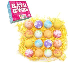 ZIMPLI - CADEAUX, Coffret de 16 boules de bain fabriquées au Royaume-Uni pour femmes, elle, petite amie, épouse, Noël, cadeau de Noël, kit spa beauté relaxant, hydratant