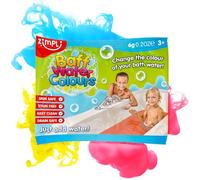 ZIMPLI - Comprimés Colorants pour l’Eau du Bain, Cadeau de Sac de Fête, 3 Comprimés par Sachet, Bleu, Rouge ou Jaune, Pastilles de Bain Changeant de Couleur pour Enfants, Cadeaux « Passe le Colis
