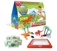 ZIMPLI - Gelli Adventures Dino Pack, 5 utilisations, 8 Figurines de Dinosaures, Plateau de Jeu Gonflable, Ensemble de Jeu de Dinosaures pour garçons et Filles, kit Scientifique éducatif