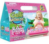 Zimpli Kids - Zestaw Gelli Adventures Fantasy, pakiet 5 zastosowań, 8 figurek Fantasy, nadmuchiwana taca, pomysłowy zestaw do udawania, zestaw sensoryczny dla dzieci