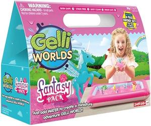 ZIMPLI - Gelli Adventures Fantasy Pack, 5 utilisations, 8 Figurines fantastiques, Plateau de Jeu Gonflable, Ensemble de Jeu imaginatif et fictif, Ensemble de Jeu pour Filles de 5 à 10 Ans
