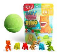 Zimpli Kids - Bombe de Bain Surprise Dino, 6 Jouets Surprises Dinosaures à Collectionner, Jouet pétillant pour Enfants, Cadeau d'anniversaire pour garçons et Filles, Cadeau pour remplir Les Bas