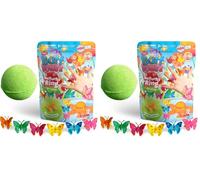 ZIMPLI Grande Bombe de Bain Surprise Bague Papillon, 1 des 6 bagues papillon à collectionner, à porter, Une surprise par Baff Bomb, Idée Cadeau d’Anniversaire pour Filles, Jouet Mystère (Lot de 2)