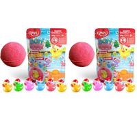 ZIMPLI - Grande Bombe de Bain Surprise Canard de Noël 100g, 1 des 6 Jouets Canard à Collectionner, Un Jouet par Bombe de Bain, Jouets de Noël pour Enfants, Jouet de Bain Cadeau pour Bas de Noël