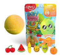 ZIMPLI - Grande Bombe de Bain Surprise Fruité - 1 des 6 Jouets Fruités Surprise à Collectionner, Un par Baff Bomb, Argent de Poche, Cadeau Bombe de Bain pour Enfants, Figurines à Collectionner