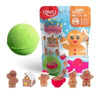 ZIMPLI - Grande Bombe de Bain Surprise Pain d'Épices 100g, 1 des 6 Jouets Pain d'Épices à Collectionner, Un Jouet par Bombe de Bain, Jouet à Collectionner pour Garçons et Filles