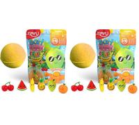 ZIMPLI - Grande Fruity Surprise Bombe de Bain, 6 Jouets Surprises à Base de Fruits à Collectionner au Total, Un par Bombe de Bain, Bombes de Bain pour Enfants avec Surprise à l'intérieur (Lot de 2)