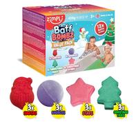 Zimpli Kids - 12 Bombe da Bagno Natalizie, Riempi Calze per Bambini, Fizzers da Bagno, Regali di Natale per Bambini e Bambine, Biologiche, Idratanti, Vegan Friendly e Cruelty Free