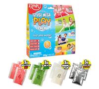 12 Use Mega Play Pack de Zimpli Kids, 3 x Gelli Play, 3 x Slime Play, 3 x Snoball Play & 3 x Crackle Baff, jouet sensoriel pour enfants, activité d'apprentissage éducative, jouet créatif DIY
