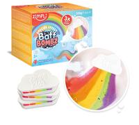 Zimpli Kids 3 x Grandes bombes de bain arc-en-ciel nuage de Special Effect Bath Bombs pour enfants Coffret cadeau de bombes de bain moussantes faites
