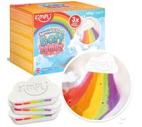 3 x Grosses Bombes de Bain Arc-en-ciel Nuage de Zimpli Kids, Bombes de Bain à Effet Spécial pour Enfants, Cadeau de Bain Moussant fait à la main, Hydratant Bio, Ami des Végétaux et Sans Cruauté