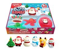 Zimpli Kids 6 bombes de bain surprises du Père Noël, 6 jouets surprises de Noël à l'intérieur, cadeau de Noël pour les enfants, cadeau de Noël pour les garçons et les filles