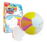 Zimpli Kids - Bomba da bagno Unicorno Grande, Crea magicamente Un Effetto Speciale Multicolore, Regalo di Compleanno Unicorno per bambine, Giocattolo da bagno tascabile