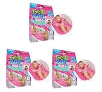 Zimpli Kids- Gelli Baff Transformez Bonbon Transforme magiquement l'eau en Une Substance gluante épaisse et colorée, Solide, 6883, Rose, 1 Bain ou 4 utilisations (Lot de 3)