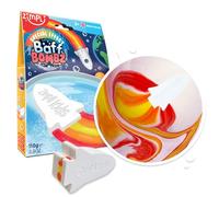 Grande bombe de bain Rocket de Zimpli Kids, crée un effet magique de flamme, cadeau d'anniversaire pour garçons et filles de 3 ans et plus, jouet de bain pétillant pour hydrater la peau sèche